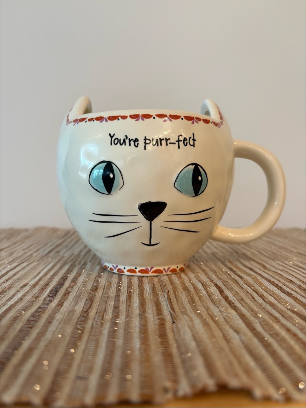 Cat Face Mug with Ears